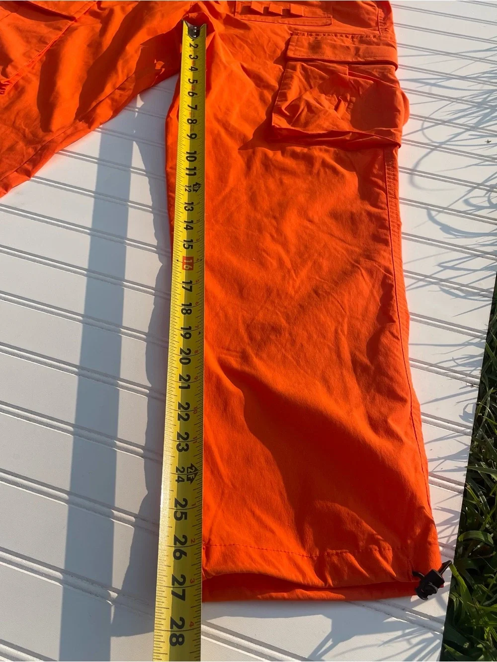 American Stitch Men’s XL Bright Orange Cargo Pants Utility Streetwear